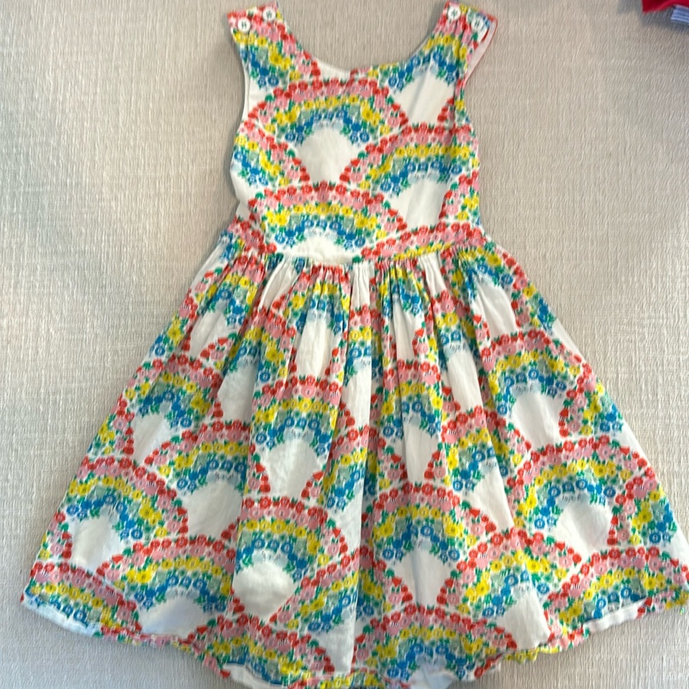 MiniBoden- rainbow back dress